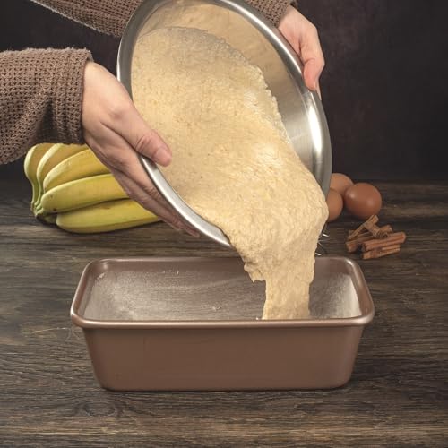 HAPPIELS 5 x 9 inch Nonstick Loaf Pan 1lb for Oven Baking, PFOA & BPA Free - style: Loaf Pan