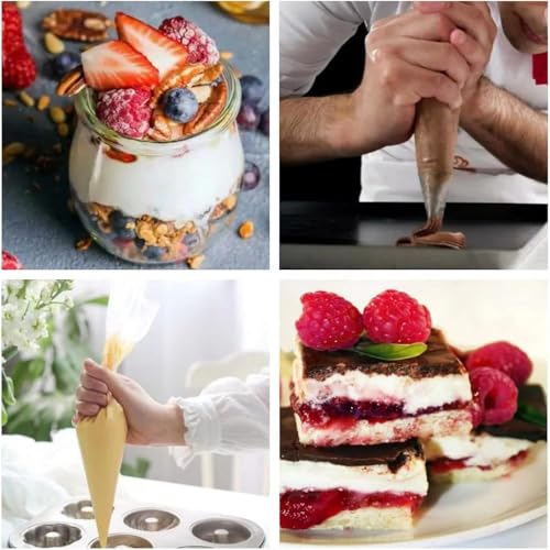 Extra Large Icing Bags Disposable, 100 pcs 26 Inch XXL Piping Bags for Royal Icing, Cream Frosting and Cake Decoration, Mangas Desechables para Repostería, Disposable Cake Decorating Bag - size: 26in - 100Pack
