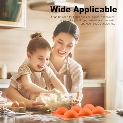 Joyeee Egg Shaped Silicone Molds for Baking, 2 Pcs 6 Cup Durable Round Big Silicone Molds for Food, Egg Muffin, Cupcakes, Big Cupcake Dessert, Dishwasher Safe, Easy Clean - size: Regular size egg molds - 2 pack