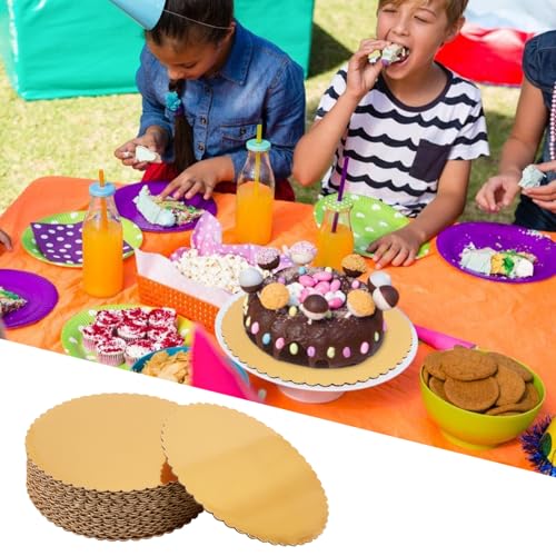 55 Pack 10 Inch Gold Cake Boards, Rounds Cake Cardboard - size: 55 Pack 10 Inch Gold Rounds
