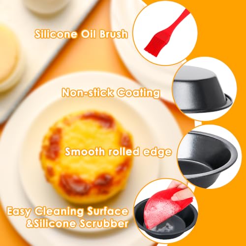 8 Pack Mini Pie Pans, 5 Inch Pie Tins Reusable Round Small Pie Pans, Carbon Steel Mini Tart Pan Nonstick Round Small Pie Tins for Baking Dessert, Fruit Pie and Meat Pie - color: 5-inch Set of 8