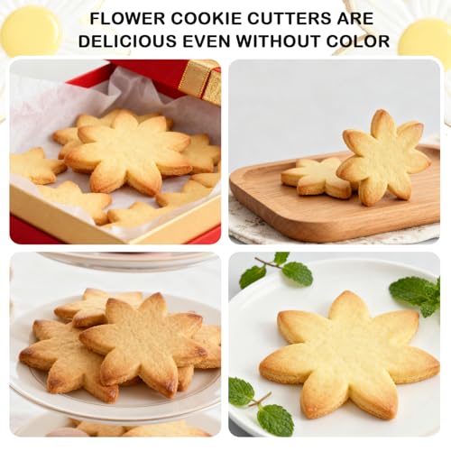 7 Pcs Flower Cookie Cutters - 4.5", 3.7", 3.5", 3", 2.5", 1.9", 1.7"