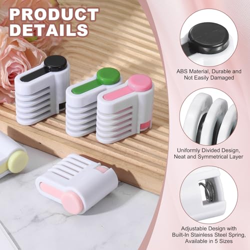 uxcell 2Pcs Cake Leveler Slicer DIY Cake Slicer 5 Layers Pink/Black - color: Pink/Black