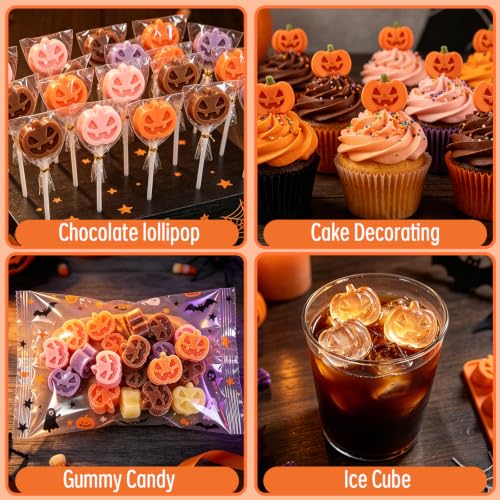 Halloween Pumpkin Mold, 2 Pack Small Pumpkin Candy Chocolate Molds - color: 2 PCS Halloween pumpkin chocolate molds