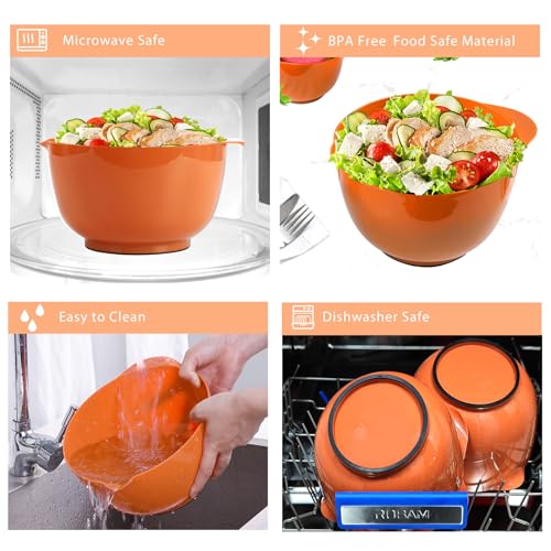 BoxedHome 4.5qt Mixing Bowls Set of 4 - color: Brownish Orange