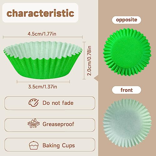 Mini Bright Rainbow Cupcake Liners, Paper Baking Cups, 400 Pack - color: Rainbow, size: Mini