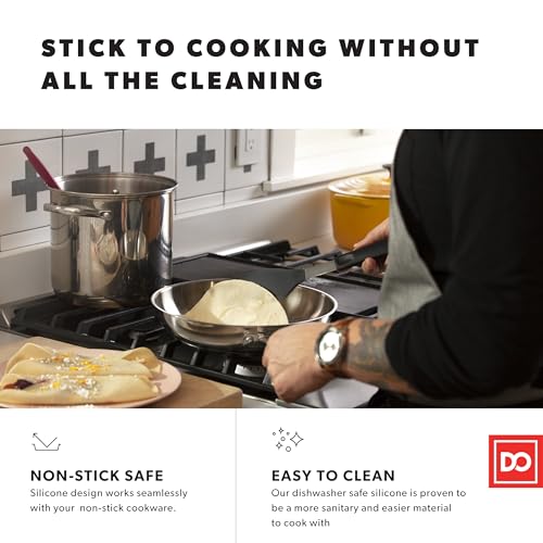 DI ORO Silicone Turner Spatula Set - 600F Heat Resistant, 3-Pc - size: Elite Set