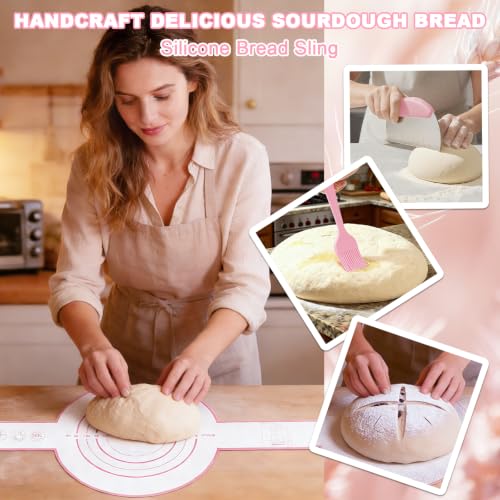 Beginner Sourdough Starter Kit, Sour dough Kits with Sourdough Starter Jar - color: Pink