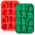 Christmas Chocolate Silicone Molds for Baking, 2 PCS - color: Christmas Mold 1 - 2pcs