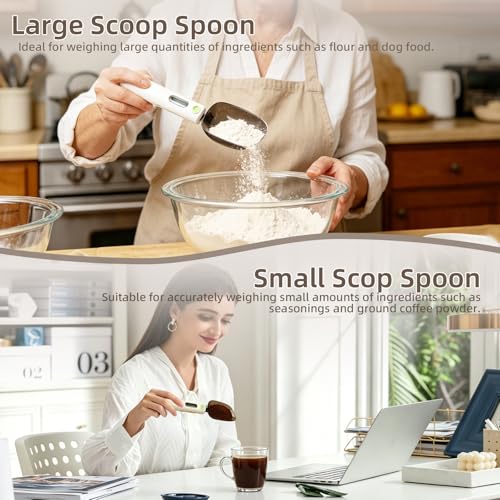 AULEEP Digital Measuring Spoon Scale, 0.1g High Precision Gram Scale
