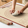 DANIA & DEAN 36"x24" Extra Thick Silicone Baking Mat for Pastry and Bread - color: Red, size: 36"L x 24"W