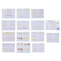 13pcs Cake Icing Piping Drawing Board Template Paper