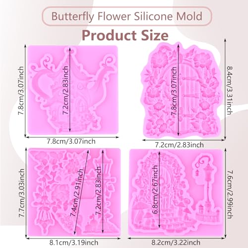 Fairy Garden Door Silicone Mold Wooden Door Fondant Mold - color: Style E