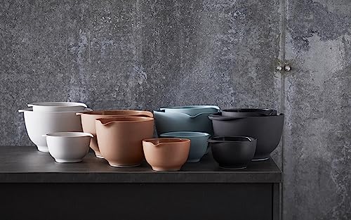 Rosti Margrethe Mixing Bowl Set with Lids, 2L/3L, Pebble White - color: Pebble White-Bowl/2
