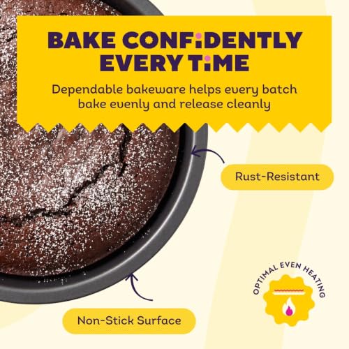 Wilton Silver Non-Stick Round Cake Pan, Made Without PFAS, 8 in.