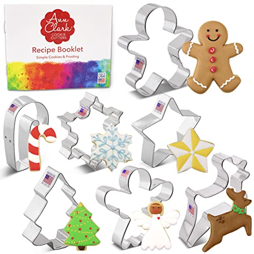 Ann Clark Christmas Cookie Cutters Set of 7, Made in USA - style: Christmas 7-Pc Set
