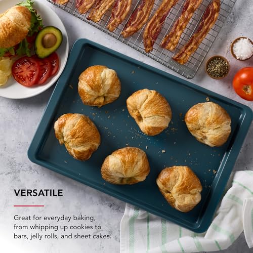 KitchenAid Nonstick Aluminized Steel Baking Sheet, Dishwasher Safe, Agave, 13x18 Inch - color: Agave, size: 13 x 18 Inch