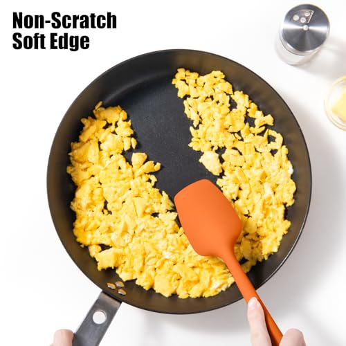 Doosu 600°F Heat Resistant Silicone Spatula Scrapers (Set of 4, Multi-4) - color: Multicolor 7, size: Set of 4