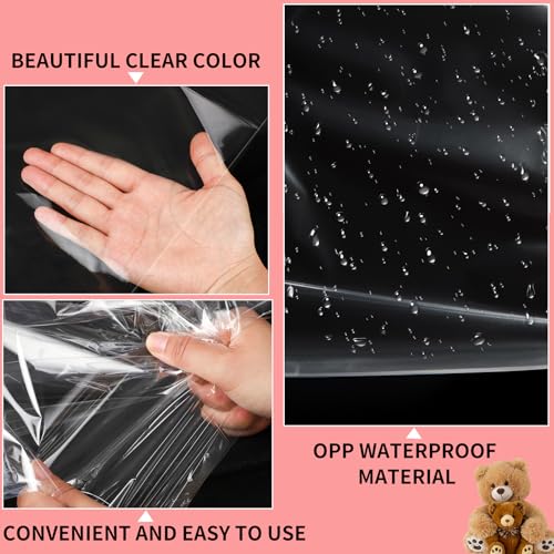Jumbo Large Clear Cellophane Gift Bags 40x50 Inch for Large Gift Baskets - size: 40x50 Inch
