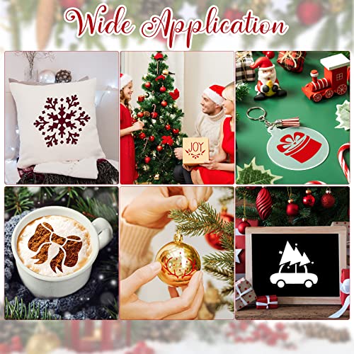 Fainne 100 Pcs 2 Inch Small Stencils for Painting, Santa Style