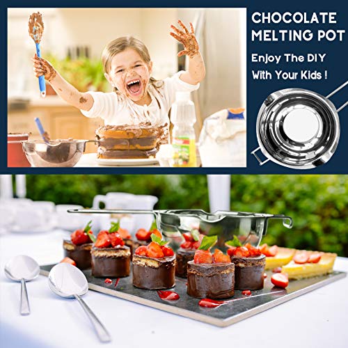 1QT Double Boiler Chocolate/Wax/Candy Melting Pot with Silicone Spatula - size: 1000ML