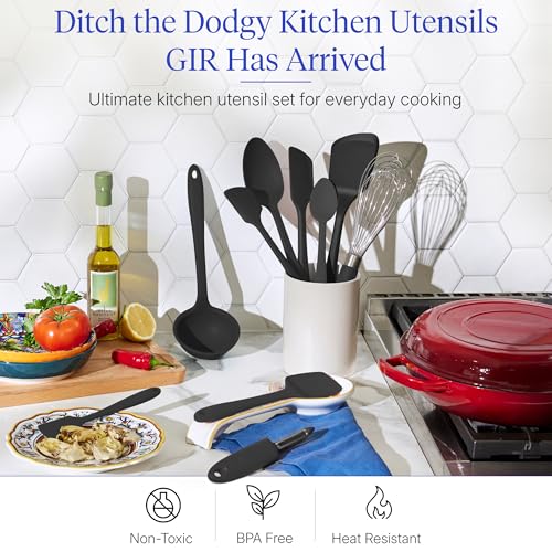 GIR: 10-Piece Silicone Ultimate Kitchen Utensils Set – Black - color: Black, size: 10 - Piece Set