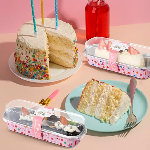 Tioncy 50 Set Mini Pink Dot Loaf Pans with Lids Spoons Stickers 6.8oz - style: Pink Dot