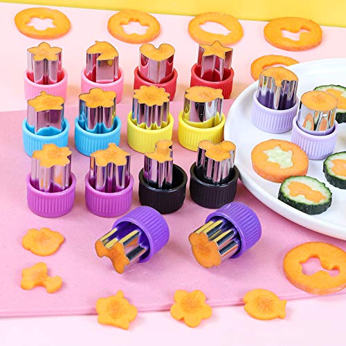 CECIAOAIME 30 pcs Mini Cookie Cutter Set Fruit Cutters Vegetable Stamp Mold