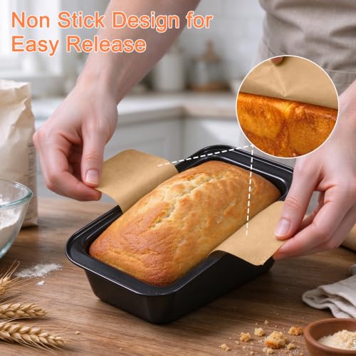 100 Pcs 9x5 in Loaf Pan Liners for Baking Bread Pan Parchment Paper - size: 9.85*5.12 inch