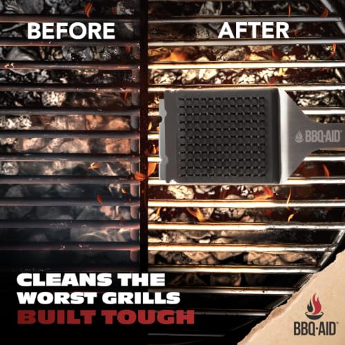 BBQ Grill Brush for Outdoor Grill Cleaner and Scraper, Replaceable Head - color: Red