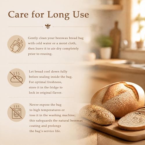 Reusable Beeswax Bread Bags for Homemade Bread Sourdough, Organic Cotton Bread Storage Bags with Zipper, 2 Pack 17x13" Pink - color: Pink & Pink