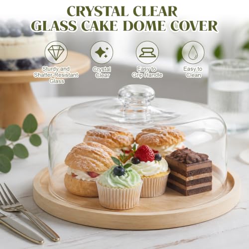 10 Inch Glass Cake Dome Cover - size: 10 Inch