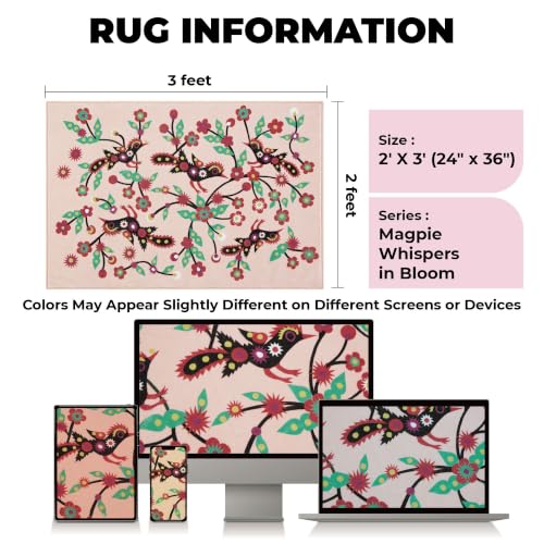 2x3 Magpie Area Rug, Soft Low Pile - color: Magpie, size: 2' x 3' (Rectangular)