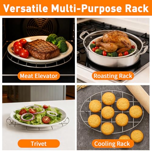 TamBee Turkey Roasting Cooling Racks Wire Broiling Rack Roasting Rack - size: 11.3" x 8.3"-1pc