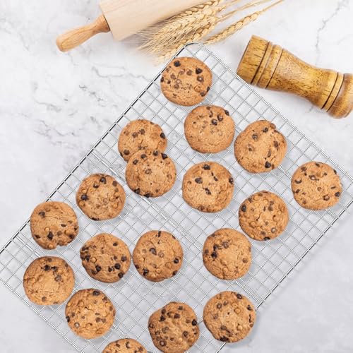 E-far Baking Sheet with Wire Rack Set, 17.6" x 13" (1 Pan +1 Cooling Rack) - size: 17.6"x13"