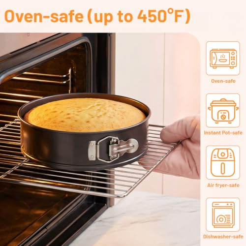 168pcs Cake Pan Set, 6 8 10 Inch Non-Stick Springform Pans Set, Leakproof Cheesecake Pan with Complete Cake Decorating Supplies Kit, Icing Tips, Baking Kit for Beginners & Home Bakers