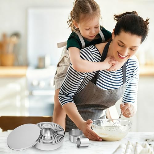 12-Piece Round Cookie Cutter Set - size: 12PCS Round Silver