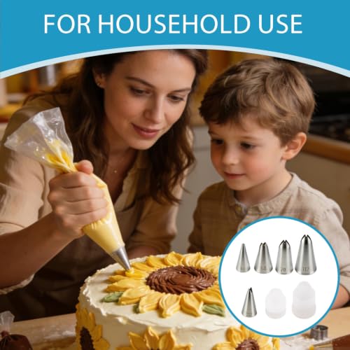 7 Pcs Leaf Piping Tips Set with Couplers - color: 65/68/70/352/112