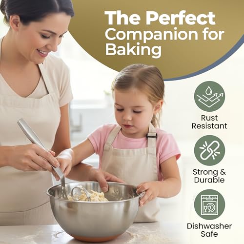Seamless Dough Whisk, Stainless Steel Danish Dough Wisk, 9" Bread Whisk for Sourdough, Cookies, Pizza, Pastry, Dishwasher Safe Dough Hook - size: Seamless Dough Whisk