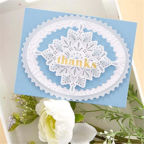 Mvchifay Cutting Dies Metal Stencils Scrapbooking Tool DIY Craft Carbon Steel Embossing Template for Paper Card Making (Oval-14.2x11.1cm) - color: Oval-14.2x11.1cm