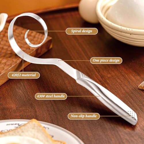 10" Stainless Steel Danish Dough Whisk with Silicone Basting Brush
