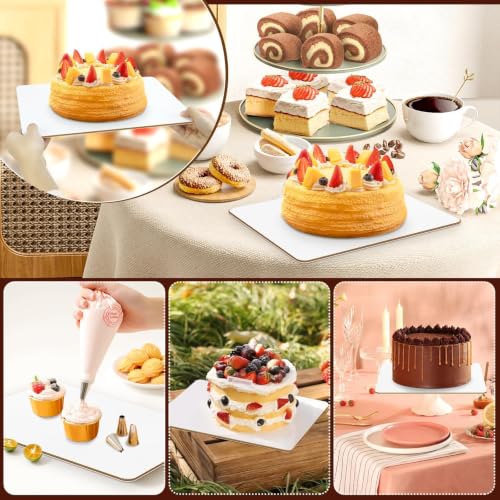 24 Pack 13.75x9.75 White Rectangle Quarter Sheet Cake Boards - size: 24 Pack