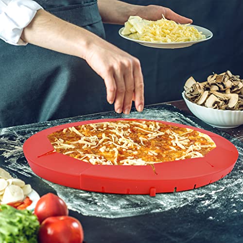 2 Pack Adjustable Silicone Pie Crust Shield, Reusable Pie Edge Protector Cover, Oven Safe Pie Crust Saver Prevents Over-Browning, Flexible Baking Accessory Fit 8-11.4 Inch Pie, Quiche and Pizza