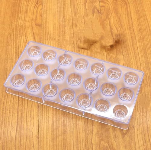 21 Grid Chocolate Candy Mold PC Polycarbonate Chocolate Making Mould with Scraper (Rose Shape) - color: Rose Shape