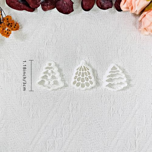 Xaekicr Christmas Tree Polymer Clay Cutters – 3 Style Clay Cutters for Holiday Earrings, Christmas Clay Tools for Polymer Clay Jewelry and Crafts - color: U color