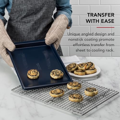 KitchenAid 10x15in Nonstick Aluminized Steel Baking Sheet, Ink Blue - color: Ink Blue, size: 10 x 15 Inch