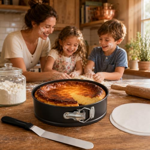 Springform Pan Set, 9 Inch with 50 Liners and Spatula