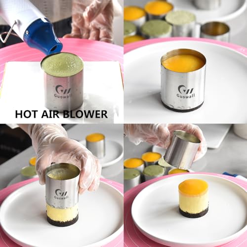 8 pcs Seamless Cake Ring Molds 2 inch Stainless Steel Food Cutter - size: 2 inch (8pcs)