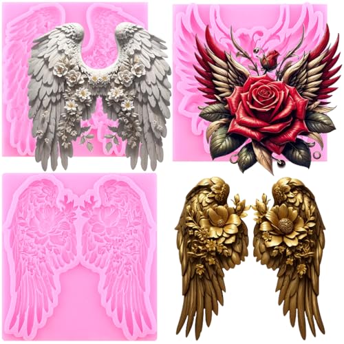 Mujiang Angels Wings Fondant Silicone Molds Set of 3 - color: Style B
