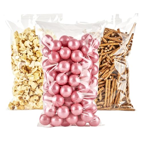 Prestee 200 Pack Self-Sealing Cellophane Bags 6x10 - Clear Bags for Small Gifts, Cookies, Candy, and Bakery - Airtight Goodie Bag for Gift Giving and Packaging - Food-Safe Plastic Treat Bag - style: Self-Sealing